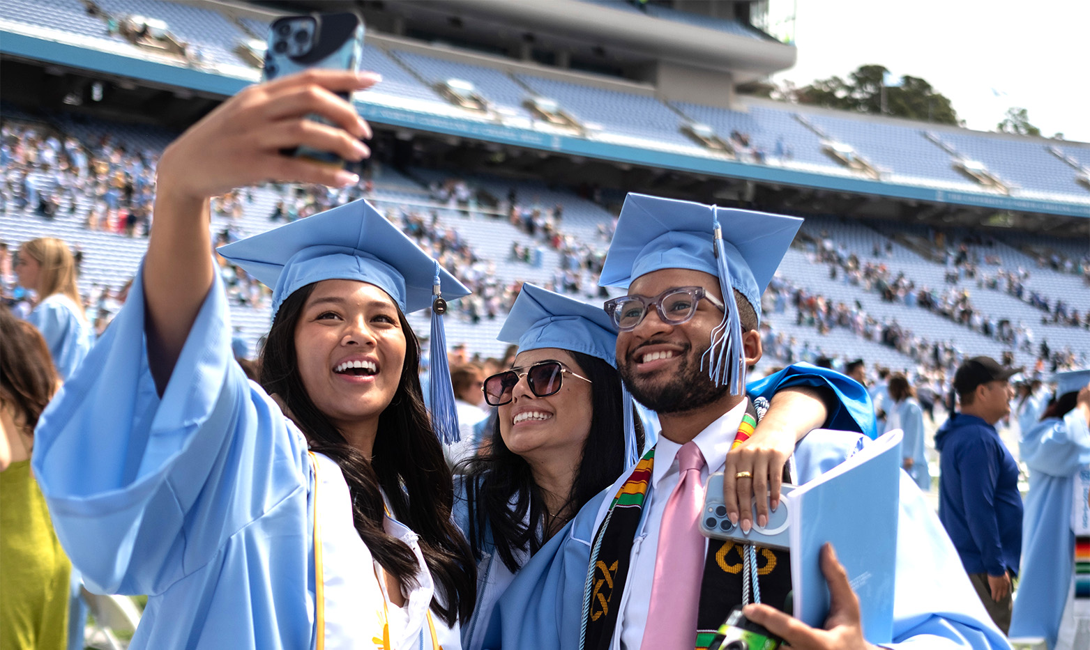 Graduates taking a selfie